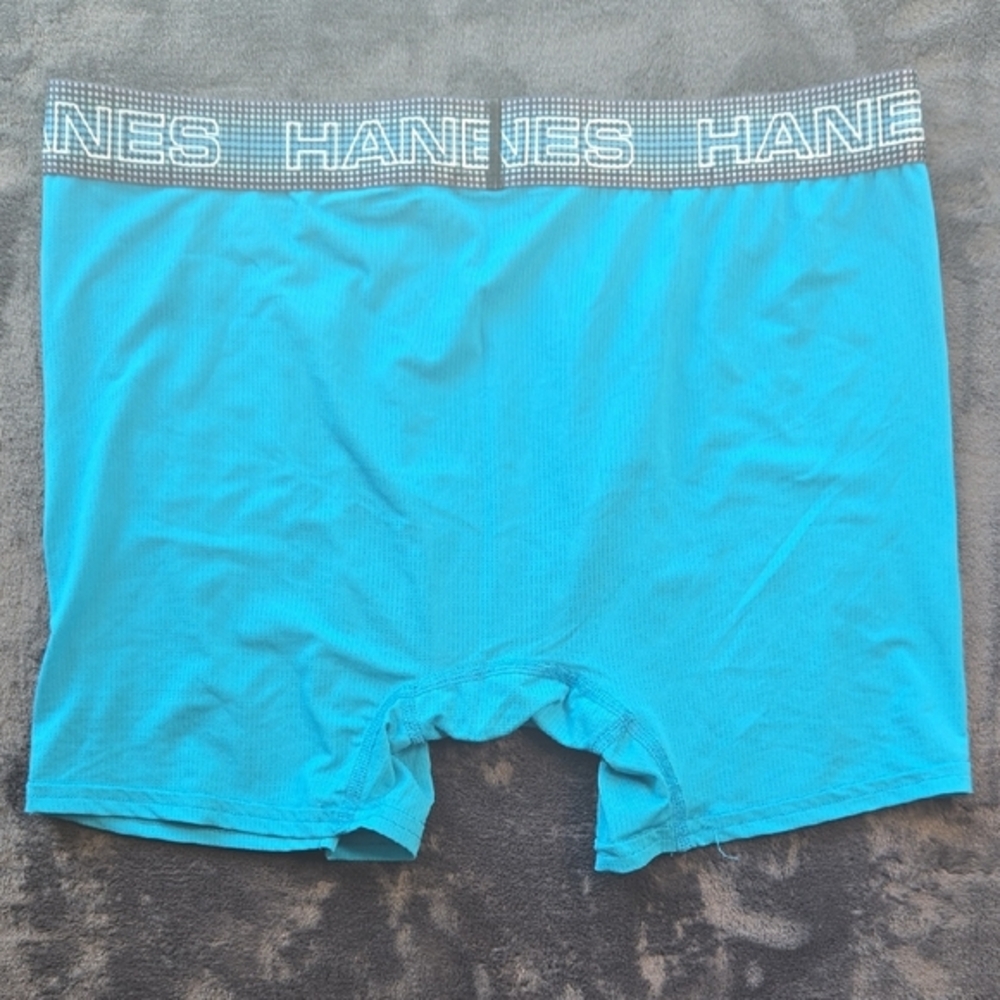 Hanes Blue Boxer Briefs with Elastic Waistband - Picture 5 of 5